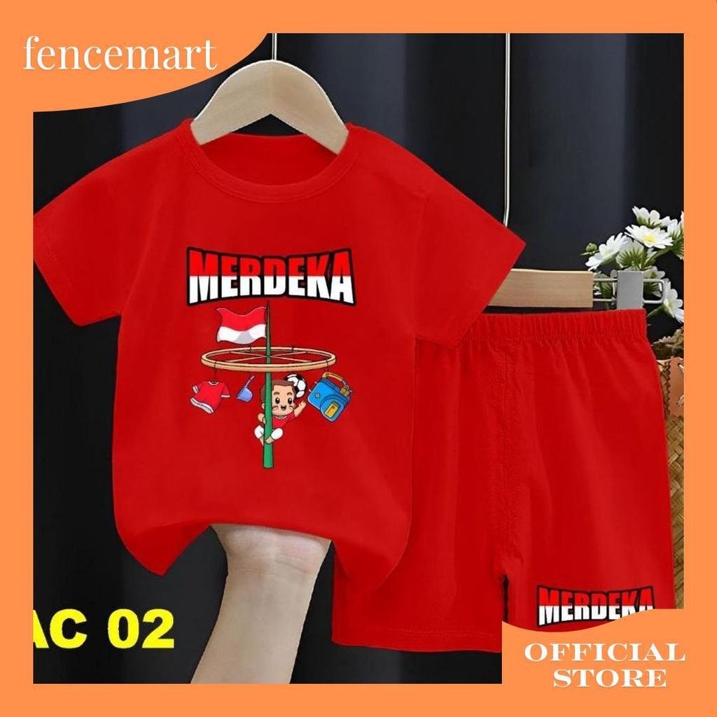 Baju / Setelan / Oneset Baju & Celana Anak UNISEX STA1455 Edisi 17 Agustus Dirgahayu Kemerdekaan Ind
