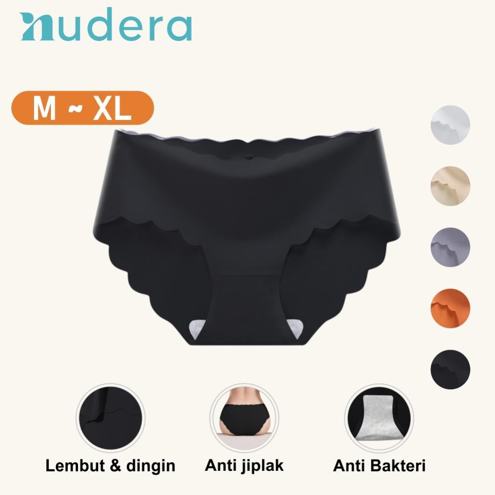 WAJIB PUNYA NUDERA CELANA DALAM WANITA SEAMLESS HITAM PREMIUM ELASTIS | LEMBUT, TIDAK BERBEKAS, NYAM