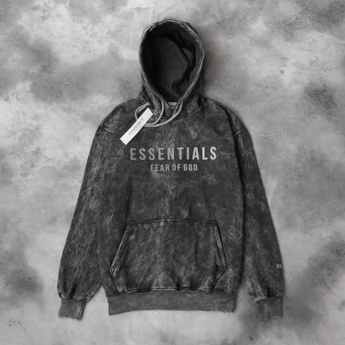 MURAH LEBAY SWEATER HOODIE ESSENTIALS WASHING DARK GREY PREMIUM AUTHENTIC FULL TAG MURAH LEBAY
