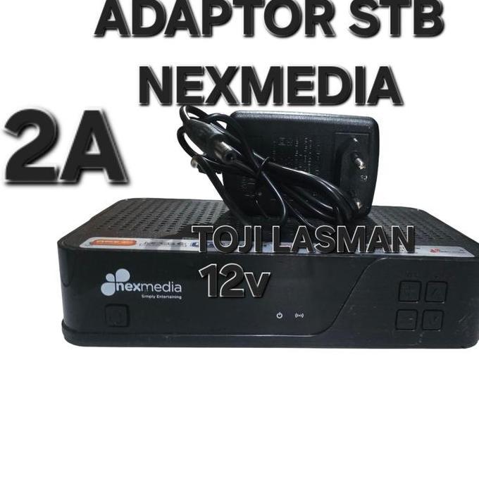 Nexmedia Adaptor Stb 12V 2A Untuk Set Top Box & Receiver Parabola Tv Digital Charger Cas Cepat