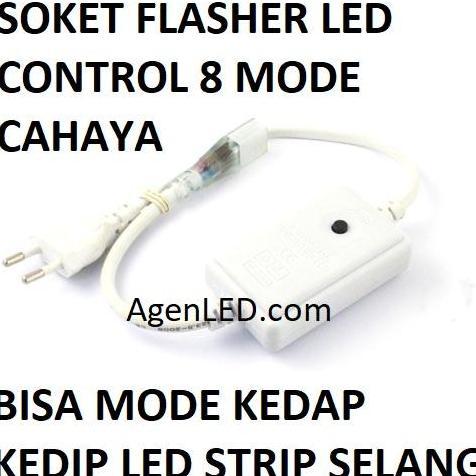 Light- Flasher Led Strip Selang 5050 Smd 2 Jalur Pin Soket Lampu Kontroler Fl