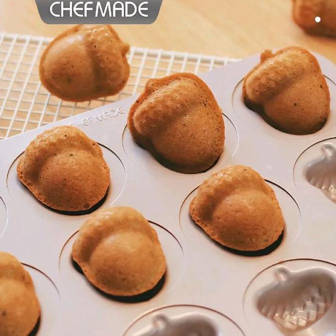 [RY] ELtamart Chefmade WK10106 Acorn Shape Cake Pan 12 Cup Loyang Kue Biji Ek Anti Lengket Non Stick