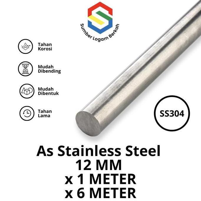 as 12 mm stainless steel 304