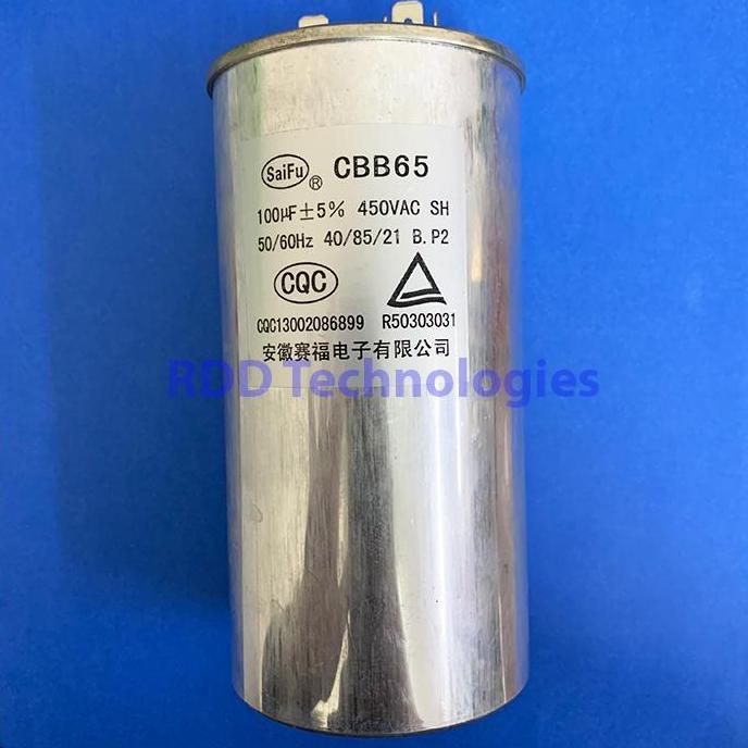 Motor Capacitor Cbb65 100Uf/450V Hemat