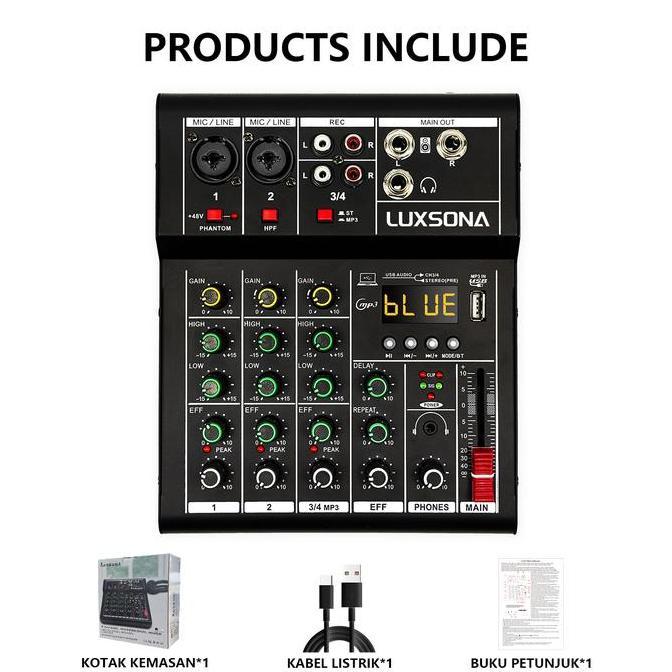 Jasilbeny - Audio mixer /Mixer 4 channel / KP4 Professional mixer mini/ Amplifier Bluetooth Mini mix