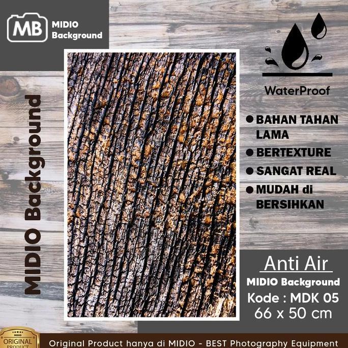Studio- Background Foto Studio 3D Terproof Midio Motif Kayu 3D Ukuran 66X50