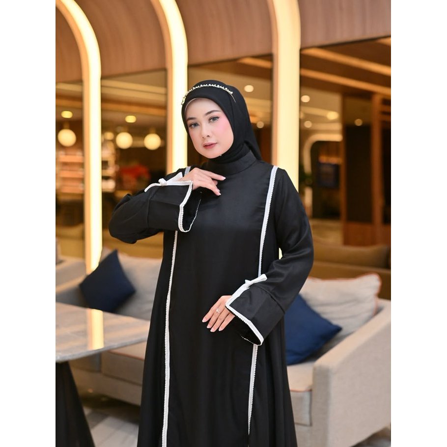 Bungas - Tisya Dress Polos Daily Gamis Muslimah by Bungas