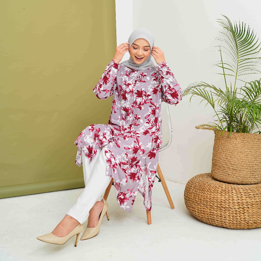 LONG TUNIK RAYON VISCOSE PREMIUM BUSUI/TUNIK RAYON MOTIF SERI 2