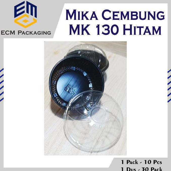 10PCS MIKA MK 130 CEMBUNG  HITAM | MIKA SALAD BUAH | MIKA ES PUTER | MIKA DESSERT | MIKA BENTO BULAT