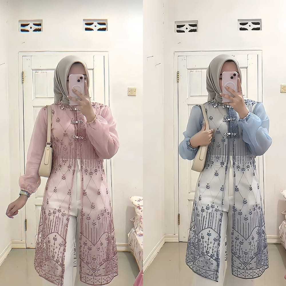 Chakira outer brokat tunik kondangan / Outer brokat