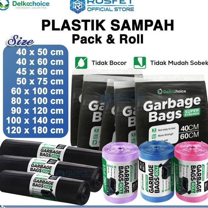 Clrr- Kantong Plastik Sampah Pack Roll Tebal Trash Bag Besar Delkochoice