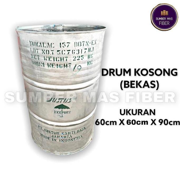 Drum bekas /drum besi / drum kosong/ tong besi /kaleng kapasitas 225 L