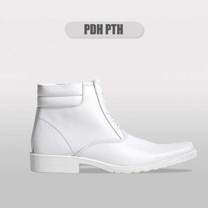 Shoesmen- Sepatu Pdh Kulit Shoes Dinas Putih Shoes Boots Pria Putih