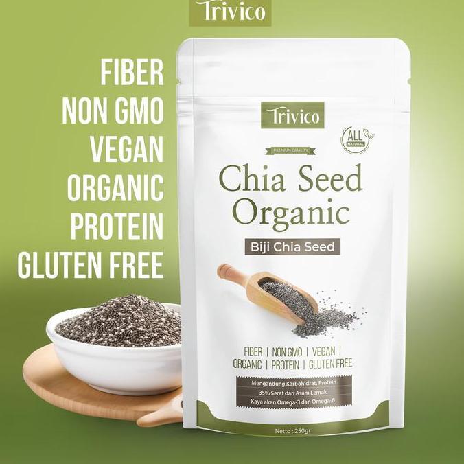 Kriuk- Trivico | Chia Seed | Chia Seed Organik | Chia Seed | Biji Chia | Chia | Black Chia Seed | Ch
