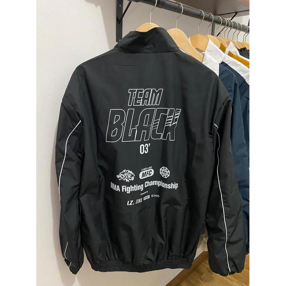 Kece- Jacket Team Black Manh Jinx / Jaket Cosplay Joo Jaekyung Jinx / Tracksuit Team Black