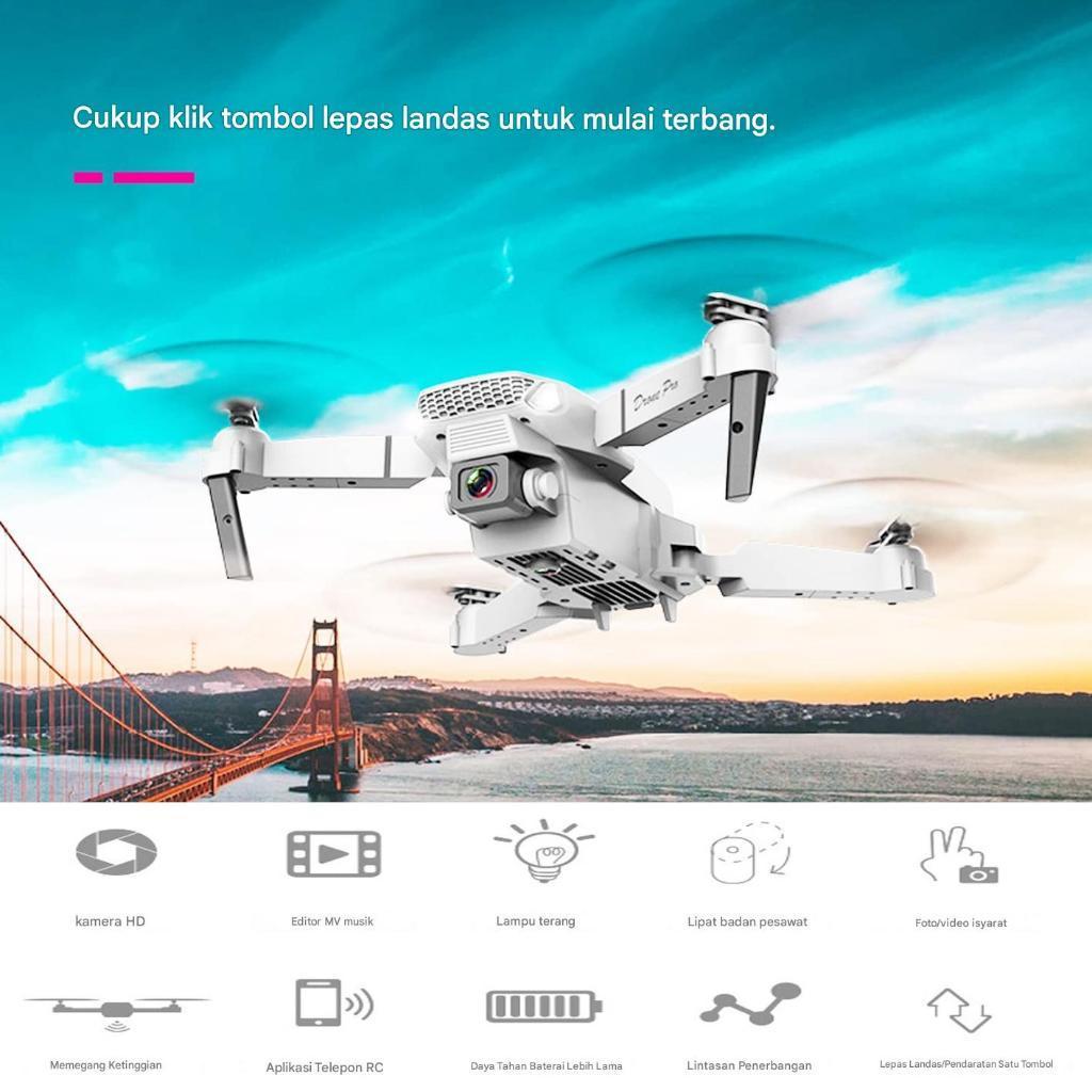 E88 Pro Drone/E99 Pro Drone Anti Tabrak Drone Mini Dengan Kamera Hd Drone Smart Drone E88 Pro 4K/E99