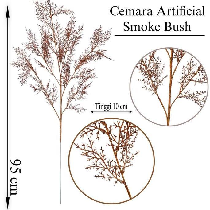 Daun Cemara Asparagus Artificial Smoke Bush Hiasan Kamar Tidur Ruang Tamu