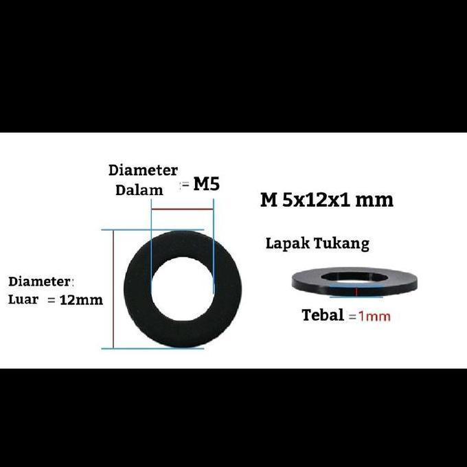 Ring Nylon M5X12X1 Ring Nilon M5 Ring Plat Plastik Termurah