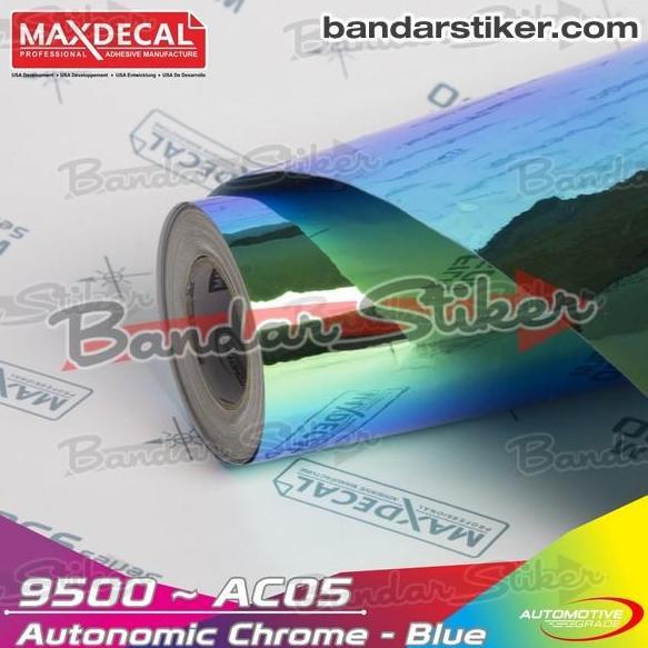 MAXDECAL 9500 AC05 BLUE Autonomic Chrome Iridescence Bunglon Mystic Sticker Vinyl Lentur Tahan Air