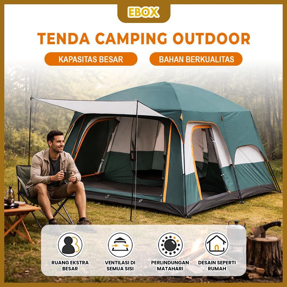 Tenda Camping Jumbo 10-13 Orang Tenda Outdoor Ada 2 Ruangan Waterproof Luxury Automatic