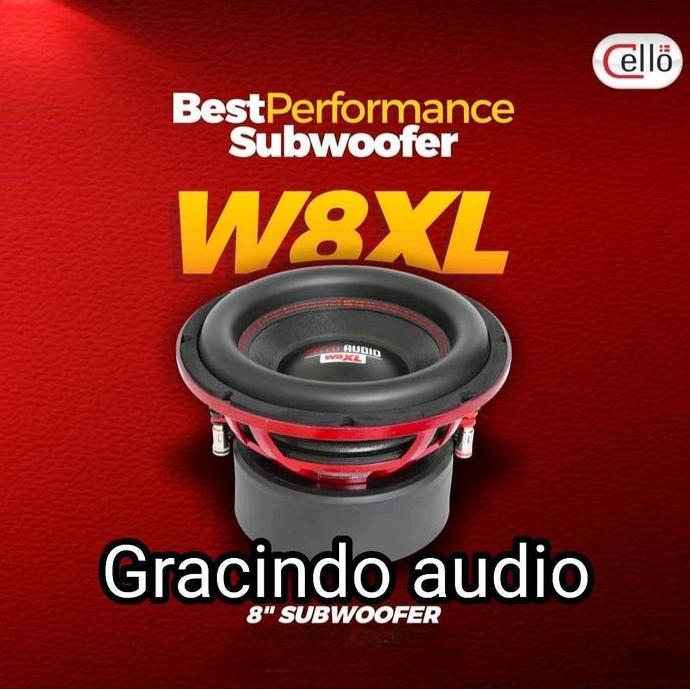 Promo Subwoofer Cello W8XL 8inch Original Cello 1pc High Performance Subwoofer Diskon