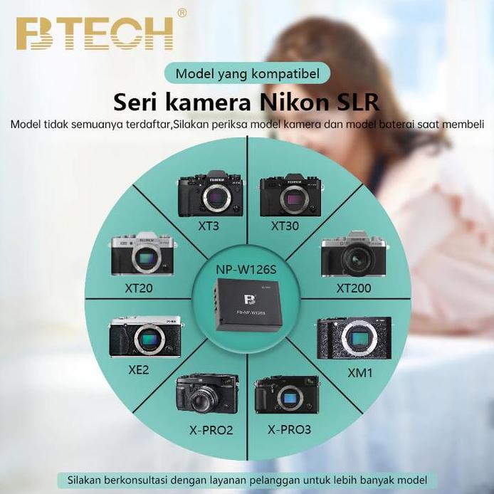 Btech Battery Np-W126S 830Mah With Charger For Fujifilm Camera Xt3 Xm1 Xpro2 Xpro3 Xt20 Xt30 Xt10 Xt