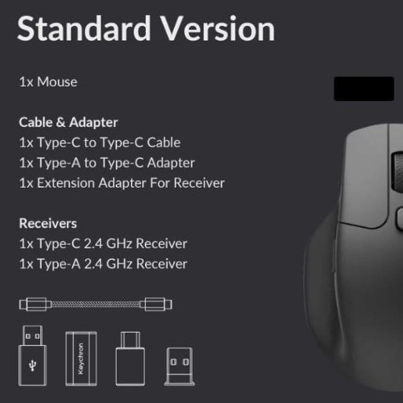Keychron M6 All Silent Micro Switch Wireless Office Mouse