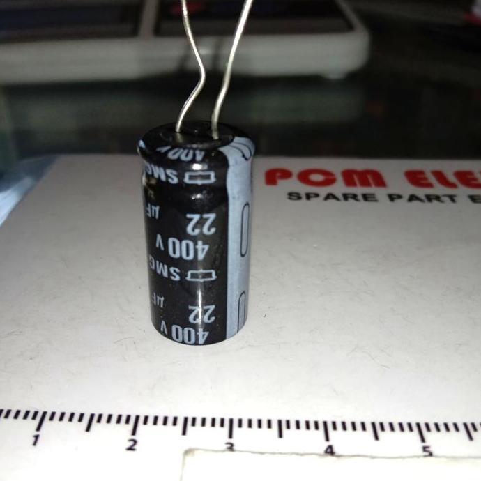 22UF 400V 22 400 ELCO CAPACITOR ELKO KAPASITOR POLAR PCMED