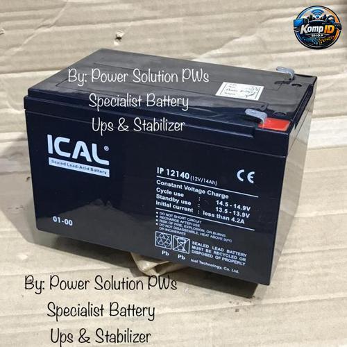 ICal Ip12140 ( 12v 14Ah ) Accu Aki Baterai Kering Ups Ical 12v 14Ah