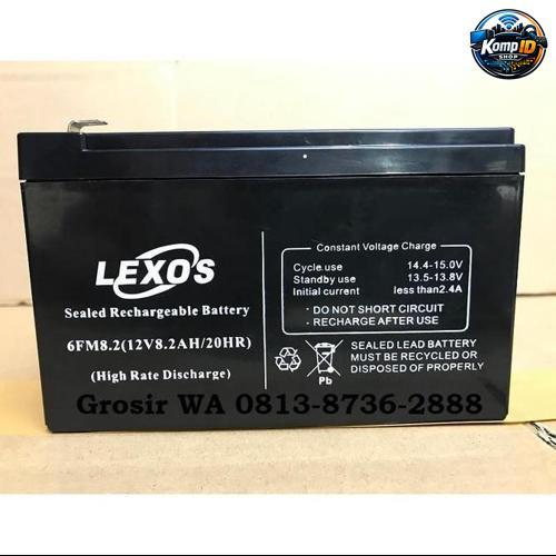 Baterai Aki kering Lexos 12v 8,2Ah, Battery Lexos 6FM8.2 ( 12V 8,2Ah )