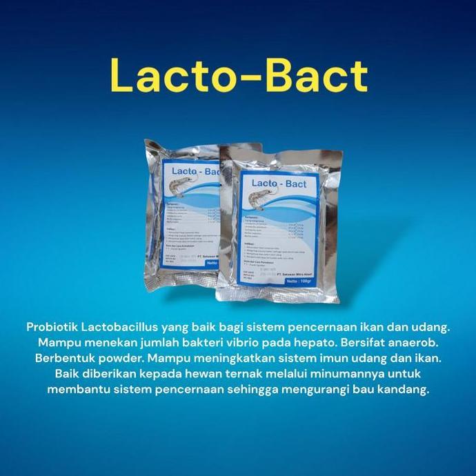 LACTO-BACT | PROBIOTIK LACTOBACILLUS UNTUK IKAN DAN UDANG 100GR