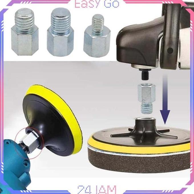 SIBADEM Adaptor Gerinda Adaptor M14 Ke M10 / M16 Adaptor Konverter Gerinda Untuk Mesin Gergaji Alat 