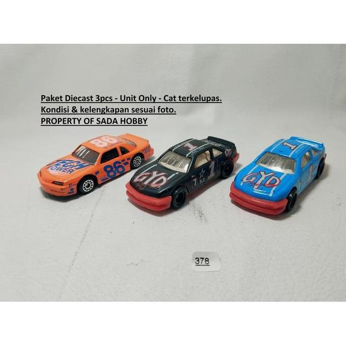 PAKET 3PCS ZYLMEX TRACKSIDE NASCAR STOCK CAR UNIT ONLY JUNK SADHO