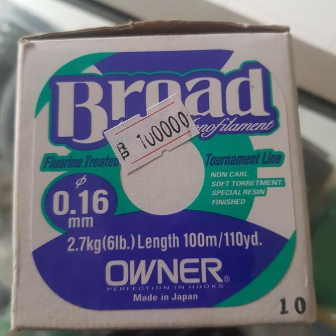 SENAR OWNER BROAD 100M UK. BESAR 0.22MM 0.26MM 0.28MM 0.30MM