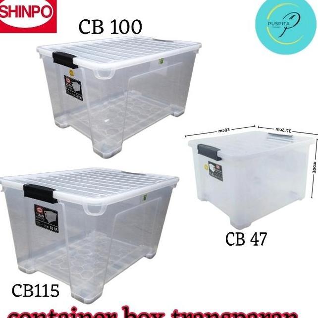Container Box Plastik Shinpo Transparan Varian Grabgojek Kargo