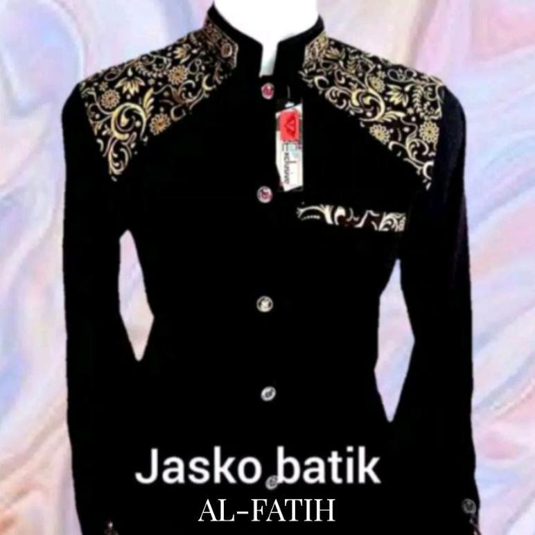 Premium Jasko Batik Baju Jas Koko Kombinasi Batik Jas Pria Dewasa Kain Higtwis Halus Dan Tebal