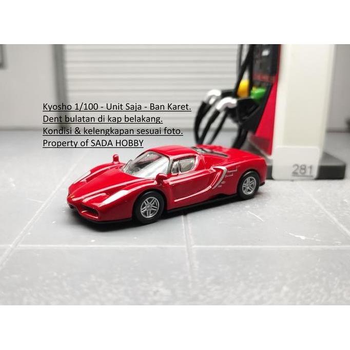 KYOSHO 1/100 FERRARI ENZO RED MERAH LIVERY BREMBO DLL UNIT SAJA KONDISI SESUAI FOTO & TULISAN DI FOT