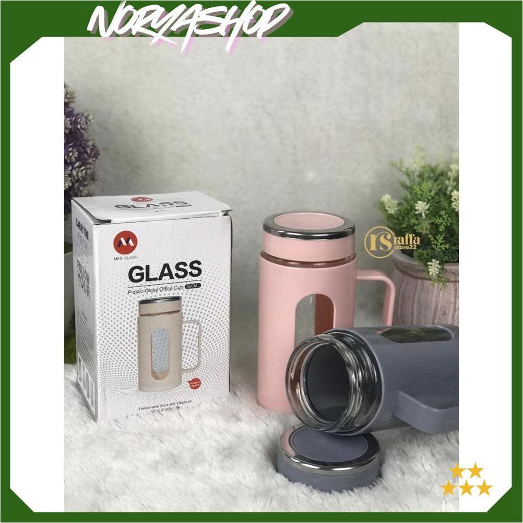 Mug Cantik Gelas Kaca Tumbler Glass Botol Minum Air Panas Dingin Promo Puncak