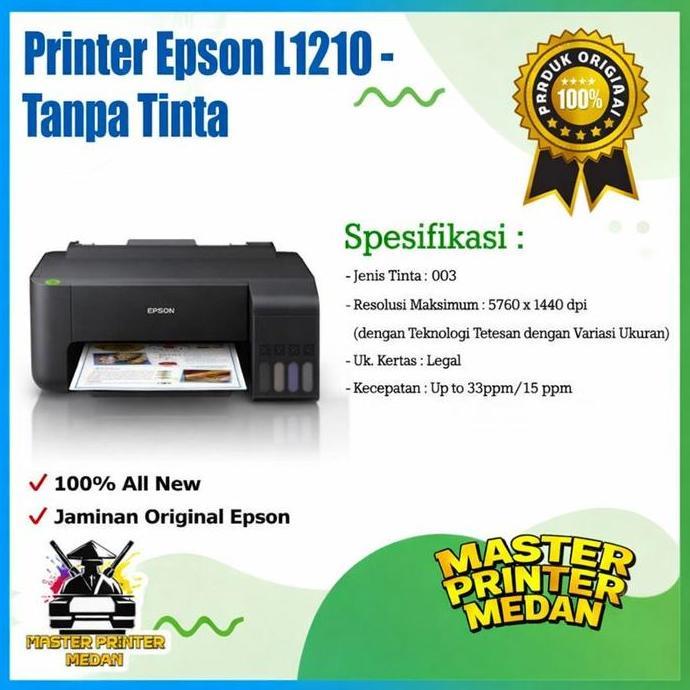 Printer Epson L1210 New Original Tanpa Tinta