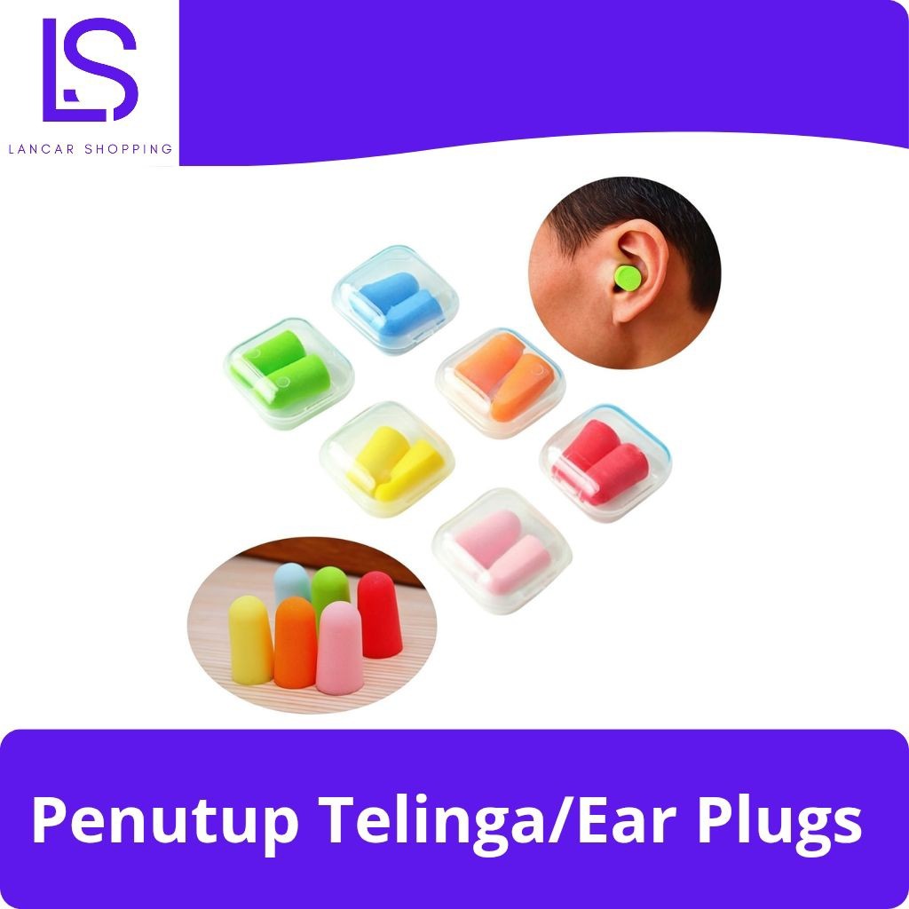 [] Kotak Peredam Suara Busa Earplugs Penutup Telinga Penyumbat Telinga