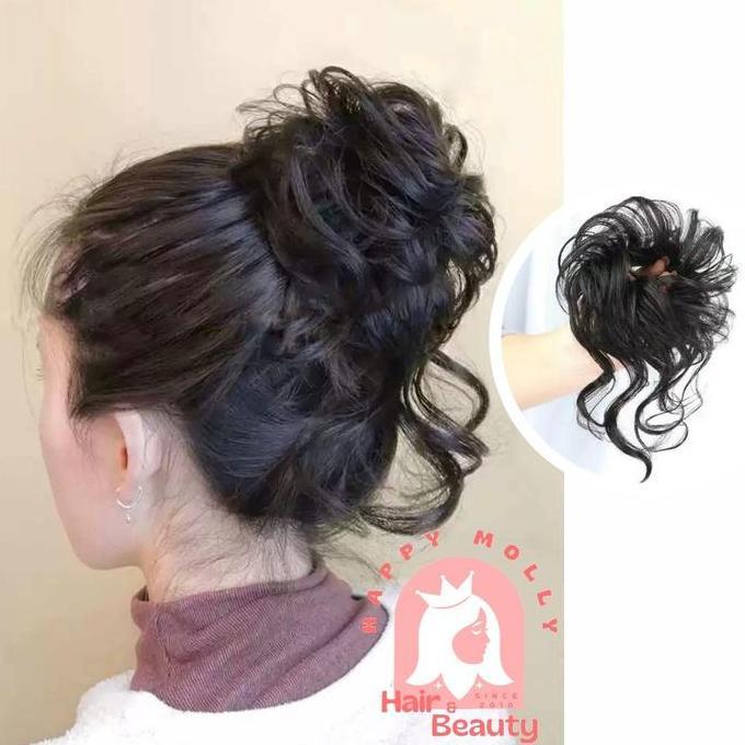 Fun Bun Wig Cepol - Konde Karet Rambut Wanita W8231
