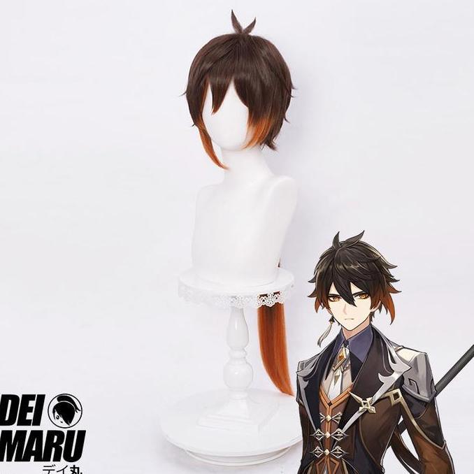 Rambut Kostum Wig Zhongli - Wig Zhongli Genshin Impact