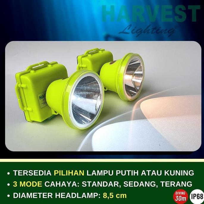 175W HEADLAMP PROFESSIONAL DIVING IP68 HARVEST LED SENTER KEPALA SELAM