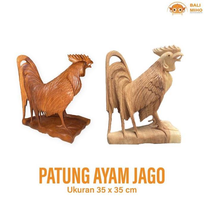 favorit] Patung Ayam Jago 35 cm - Patung Ayam Jantan - Patung Siap