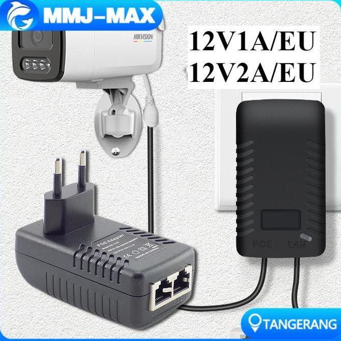 Adaptor Poe 12v 1a 2a Injector Ethernet Kabel Data Dan Listrik Jadi Satu Praktis Untuk Htb Netlink T