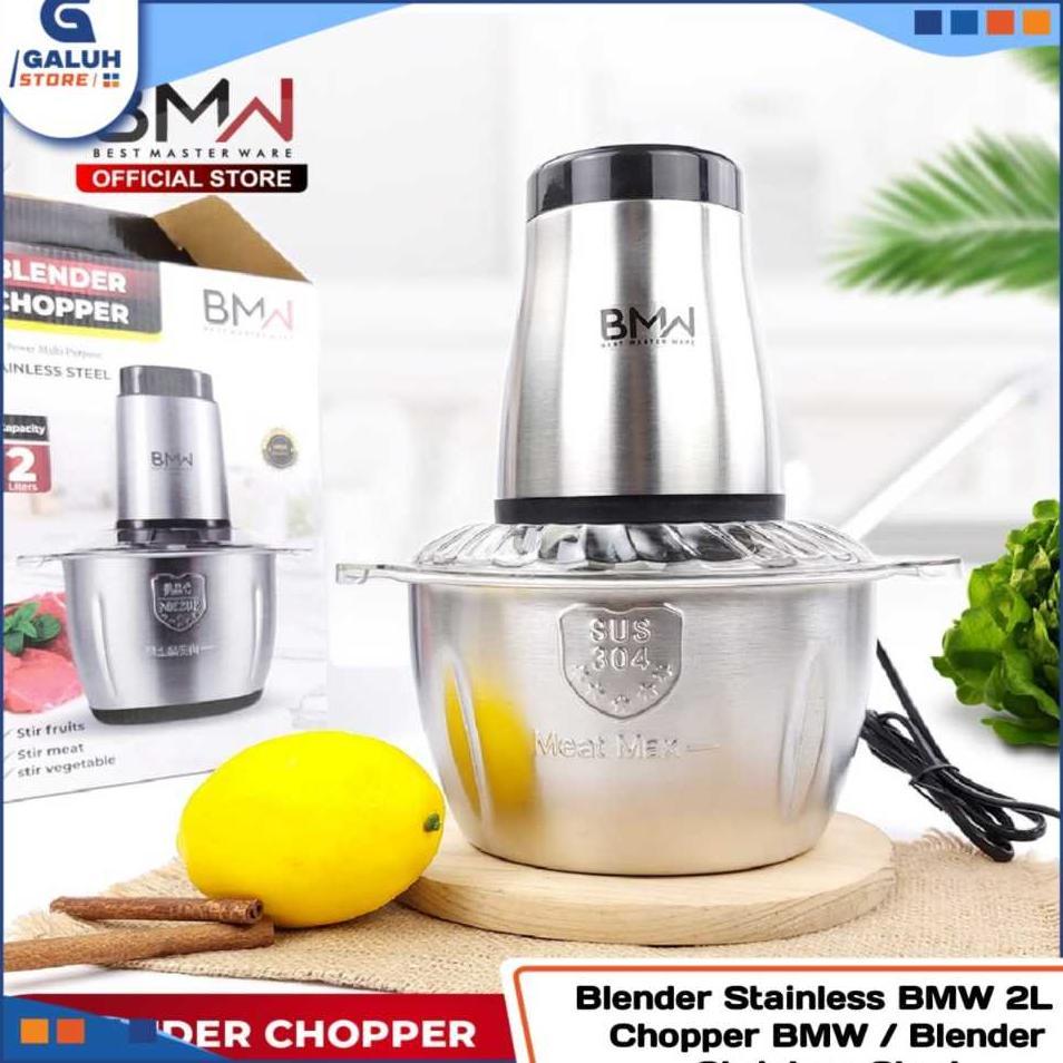 Chopper Blender Daging - Penggiling Daging & Bumbu Multifungsi / Stainless Steel Blander 2L Bmw