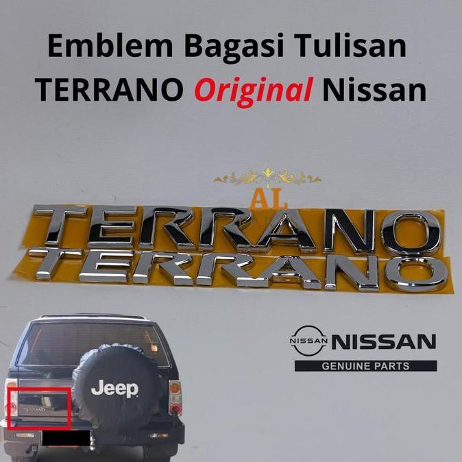 Belanjakuu_ Nissan Emblem Bagasi Tulisan Terrano Chrome Untuk Nissan Terrano Jika Tidak - Car