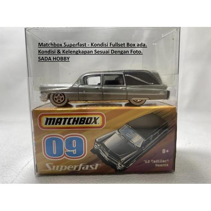 DIECAST MATCHBOX 1963 CADILLAC HEARSE SILVER SADHO