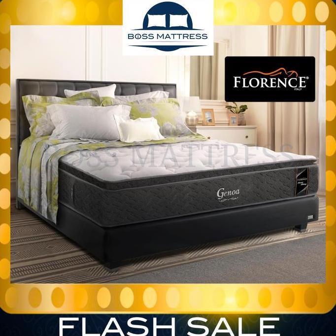 Florence Genoa Full Set Kasur Springbed ( Full SET ) 160 180 200 100 120 Pillow Top 3 Zone Ortho Spr