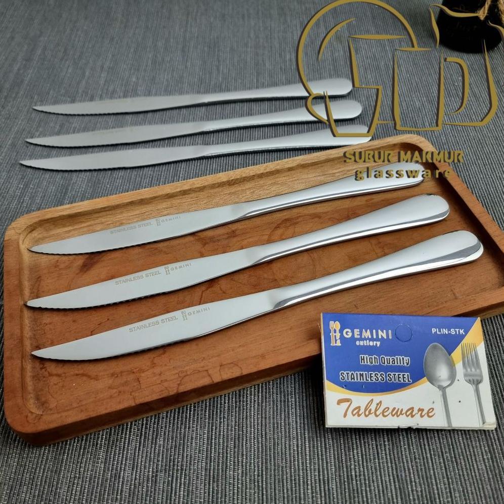 [6 pcs] Pisau Steak Tebal Hotel Stainless Steel Knife (PLIN-STK)